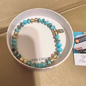 The Chosen Turquoise and Gold Bracelet NWB